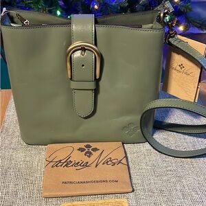 NWT Patricia Nash Sage Irving bucket Crossbody